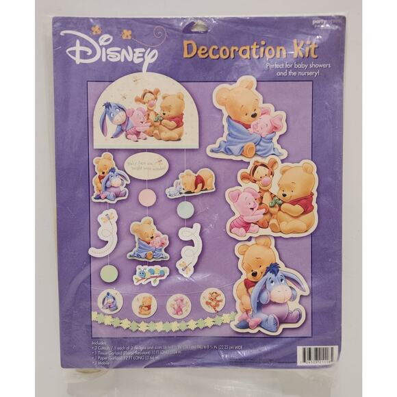 Vintage Disney Hallmark Winnie The Pooh Baby Shower Decoration Kits (3) - Picture 3 of 9